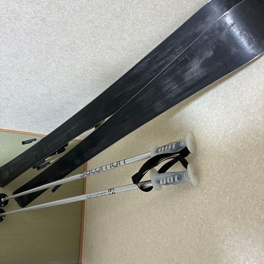 SALOMON サロモン　ジュニアスキー　ポール付き２点セット