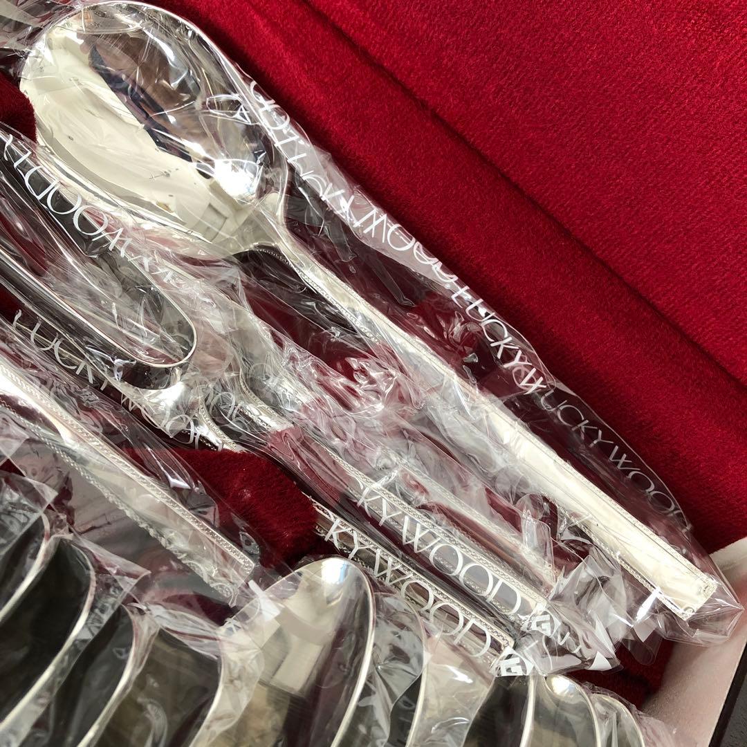 未使用　ラッキーウッド　カトラリー50本セット　ロマンス　18-12 18-10