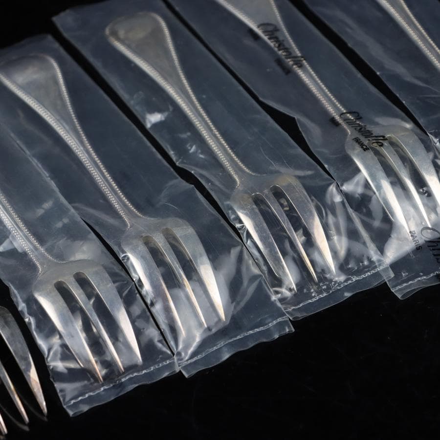 Y2798-5 クリストフル パール ケーキフォーク 6本セット