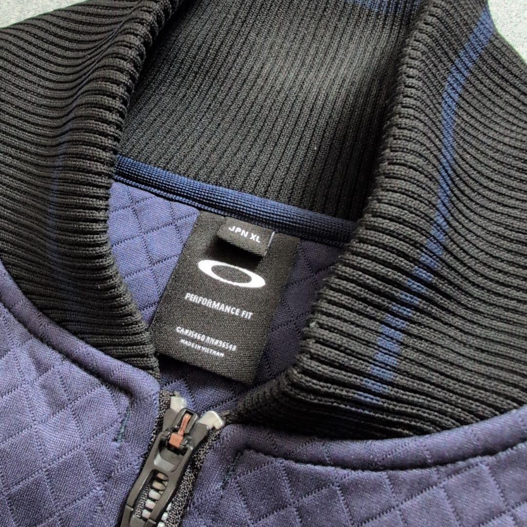 【美品】オークリー　ゴルフ　キルティングフルジップブルゾン　XL