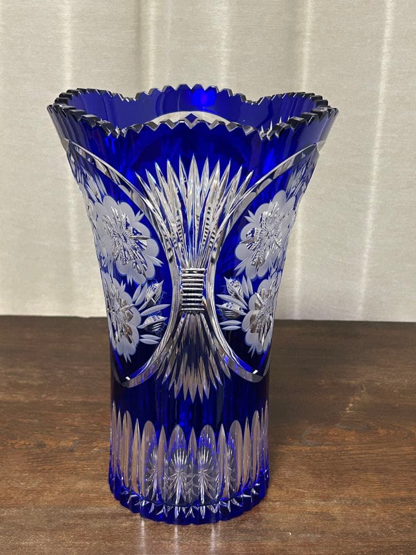 ドレスデン　クリスタル　花瓶　花入