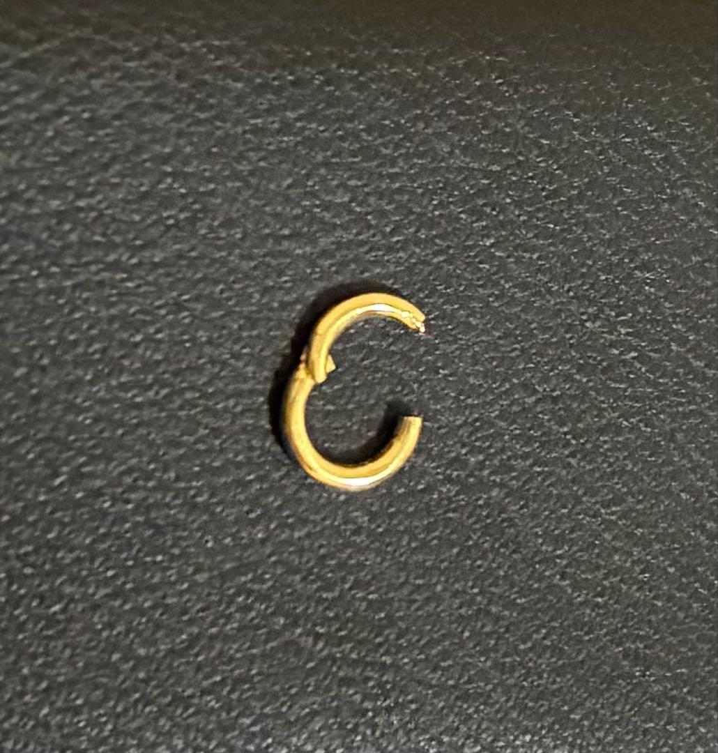 【K18 セグメントリング ピアス フープ】