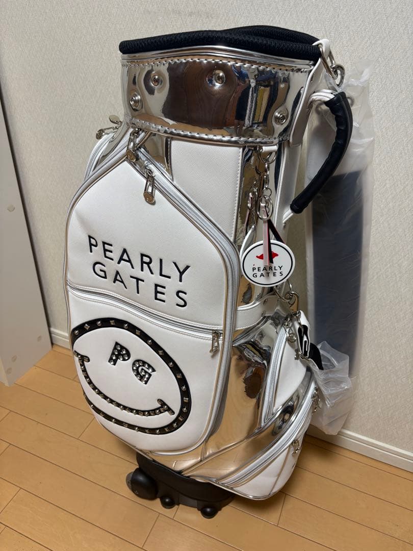 PEARLY GATES キャディバッグ シルバー/ホワイト
