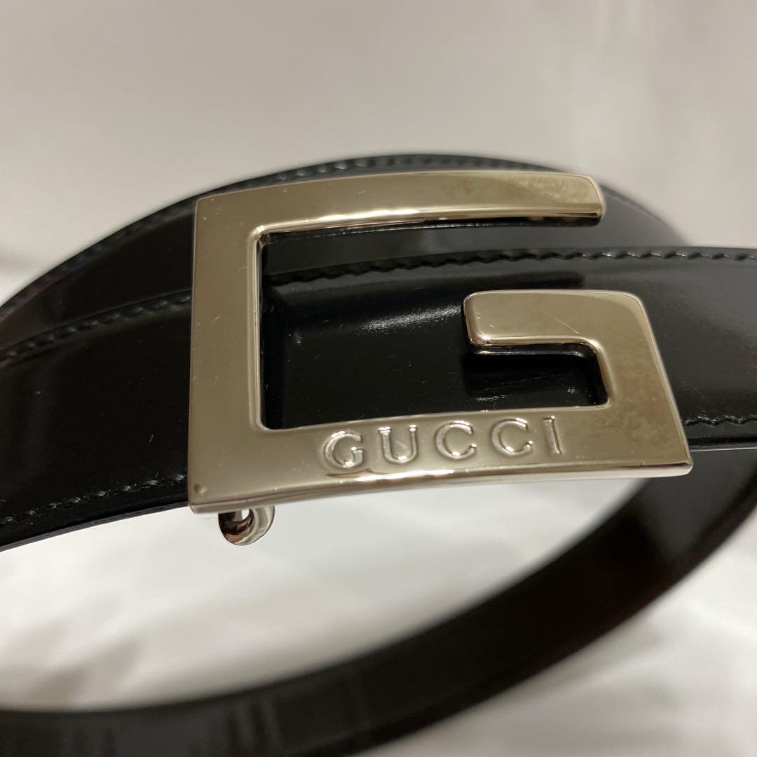 美品　グッチ　GUCCI　ベルト　スクエアGバックル