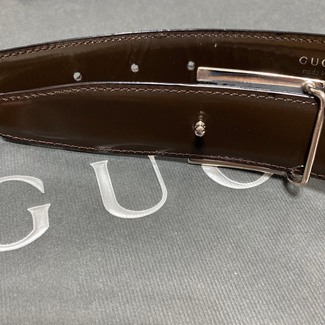 美品　グッチ　GUCCI　ベルト　スクエアGバックル