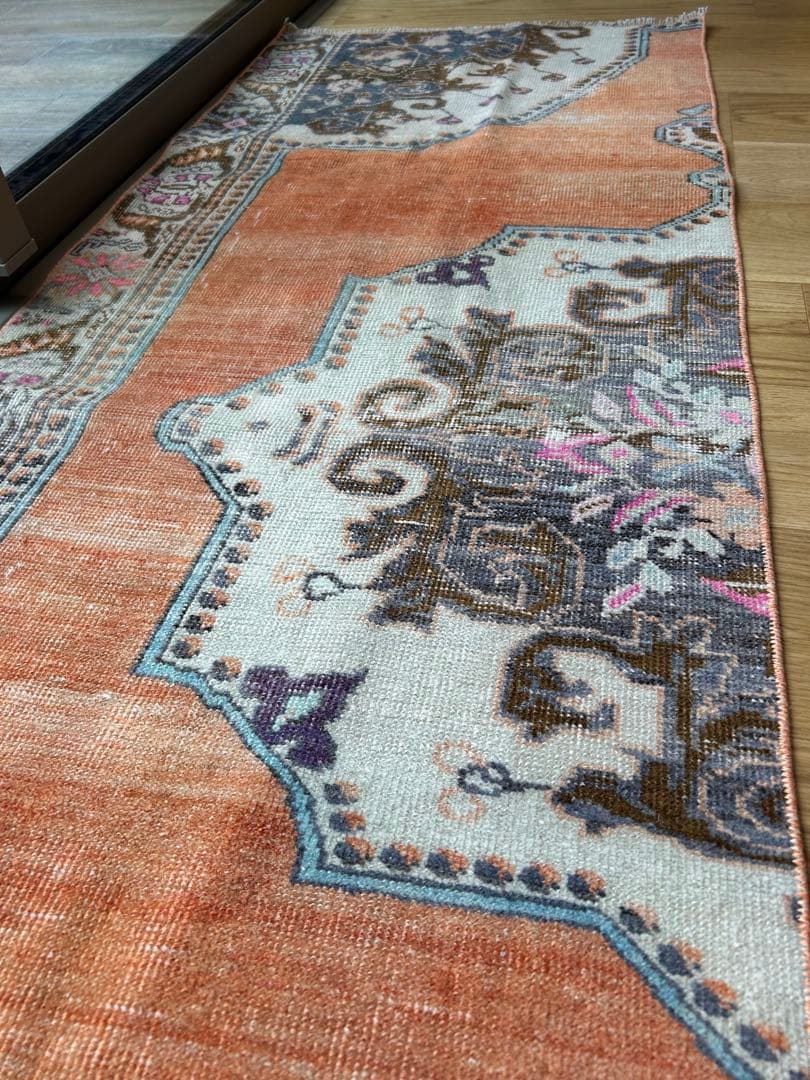 トライバルラグ・トルコヴィンテージラグ・ウール約65×195cm