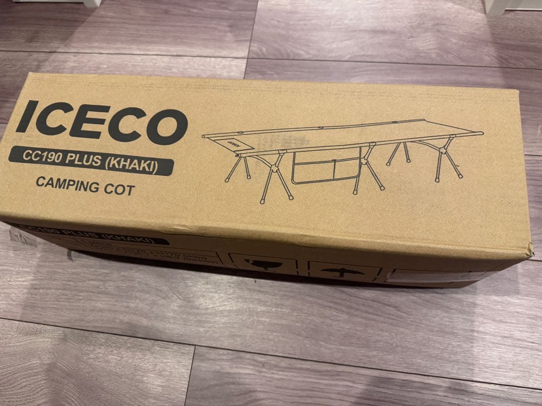 【未開封】ICECO 2WAYコット 180kg耐荷重　カーキー