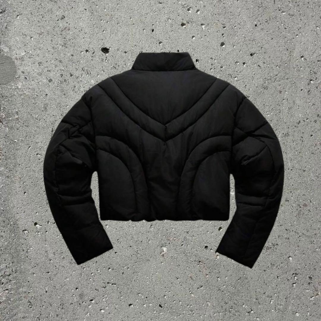 ジャケット・アウター Opium-Black cropped down jacket 00s