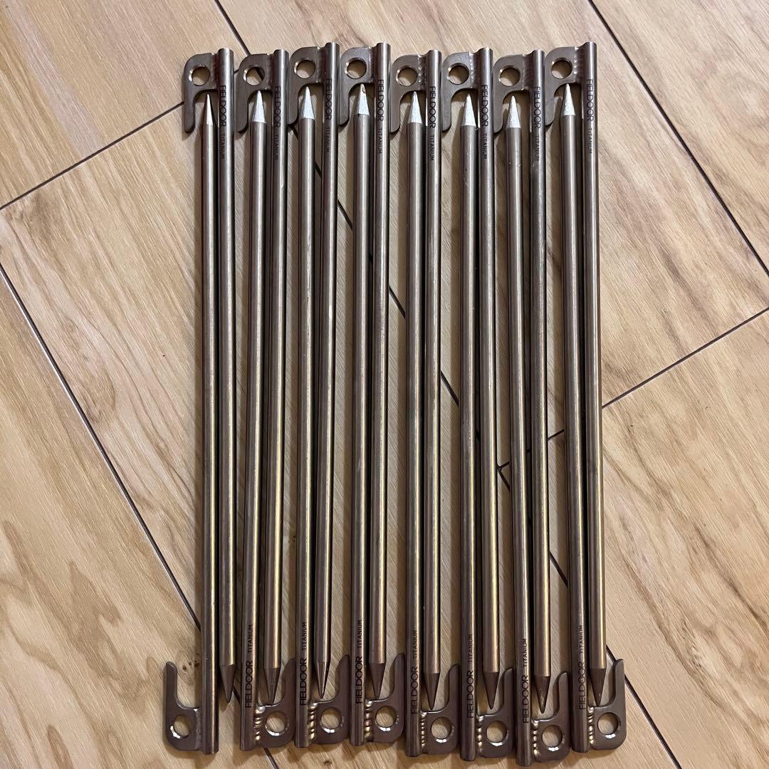 FIELDOOR チタンペグ テント用 タープ用 30cm 16本セット