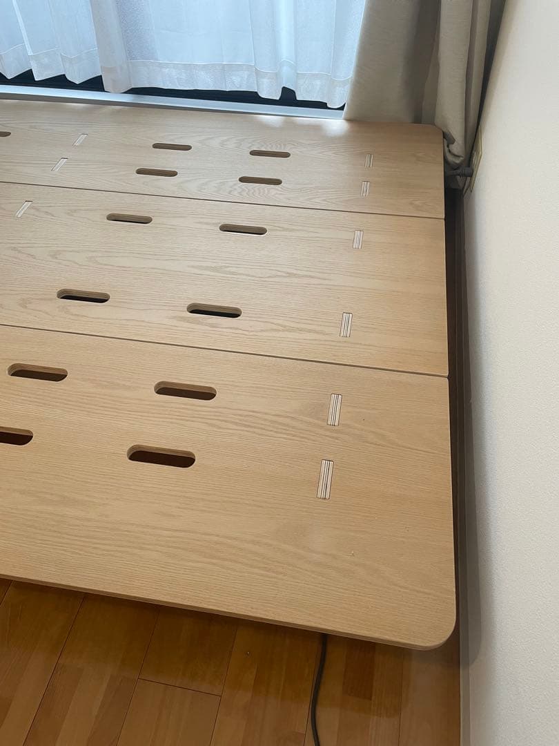 【mikoさん購入予定】コアラ　木製ダブルベッドフレーム スリットデザイン