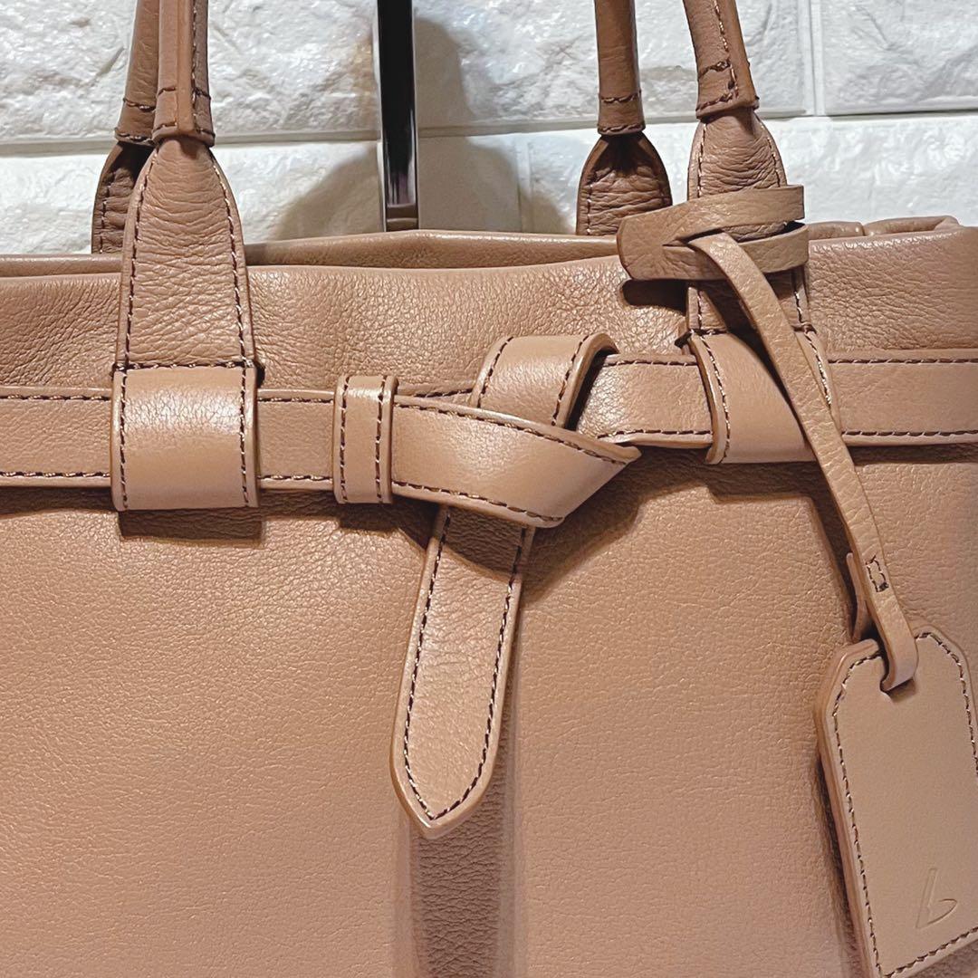 【限定色 美品】土屋鞄 レザー ハンドバッグ ミニトート キャメルベージュ