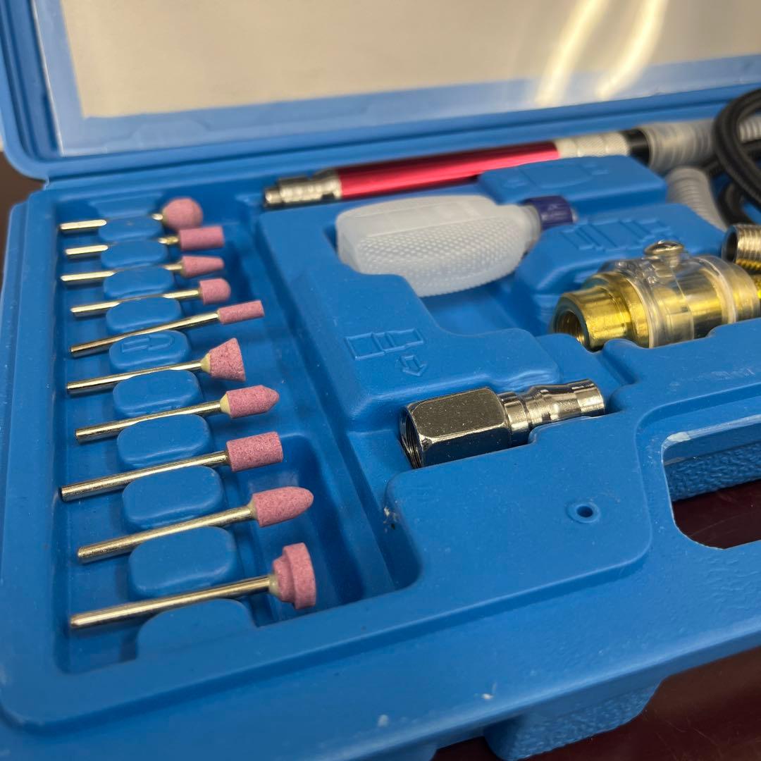 ケース付 エアーグラインダーセット エアーリューター 研磨 研削 サビ取り32