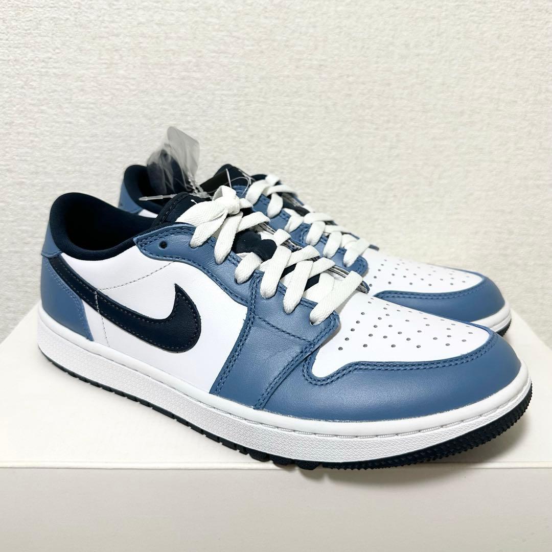 ナイキ ゴルフ ジョーダン 27 スニーカー シューズ 靴 青 天然皮革