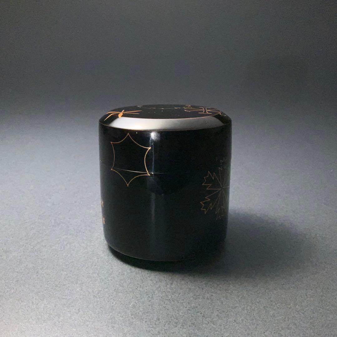 【茶道具】雪吹　棗　雪輪　中村宗尹　共箱　薄器　吹雪　R1277ダN3