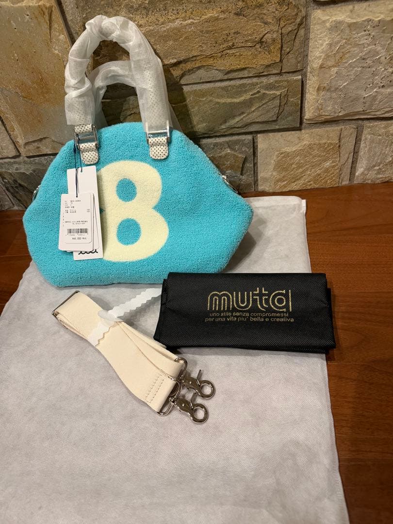 【新品・未使用品】大人気‼︎muta MARIN パイル生地ラウンドバッグ