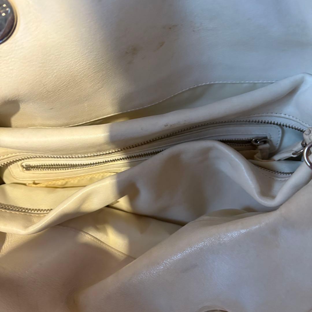 【難アリ】　クリスチャンディオール　バッグ　白