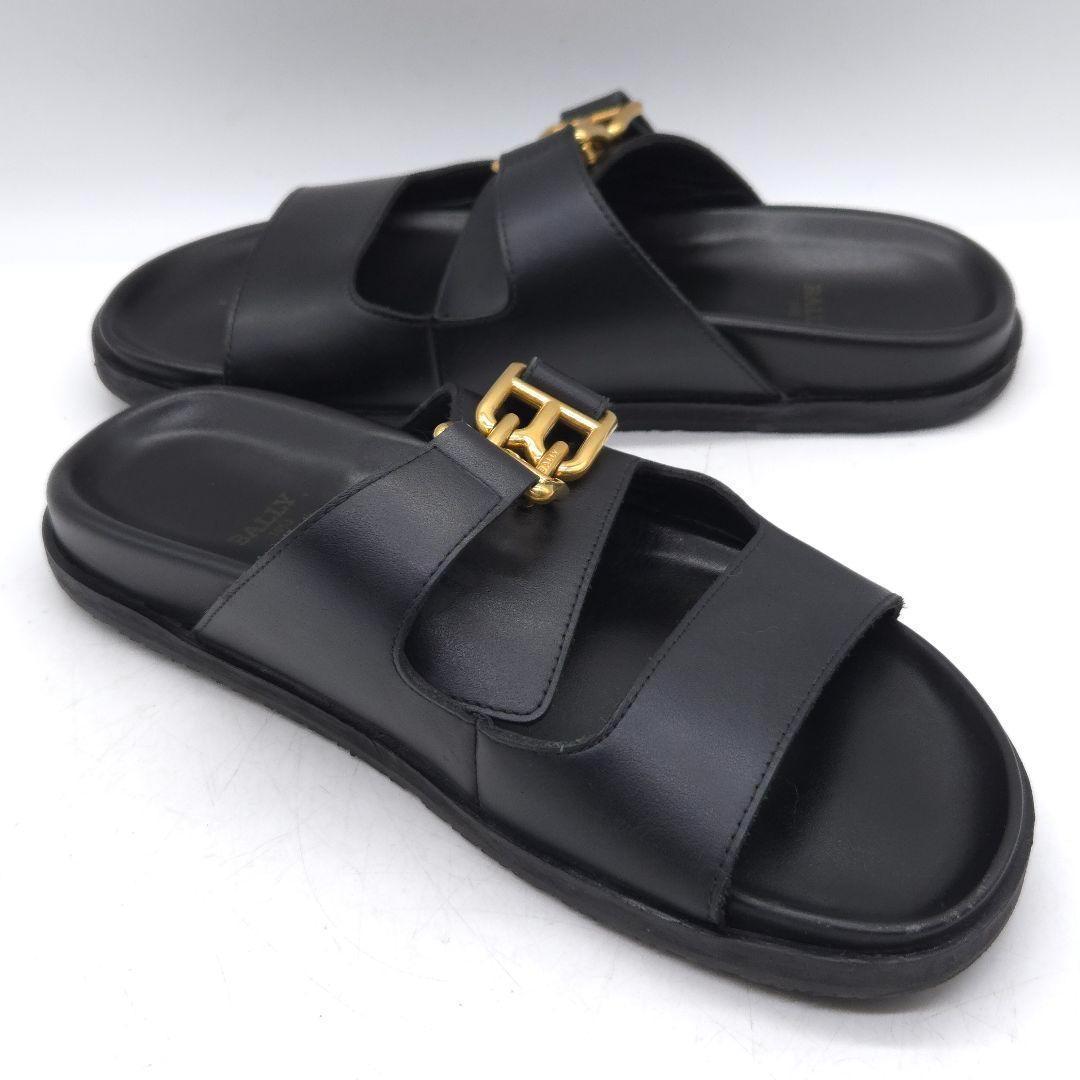 BALLY EMMA FLAT バリー レザー ダブルストラップ サンダル