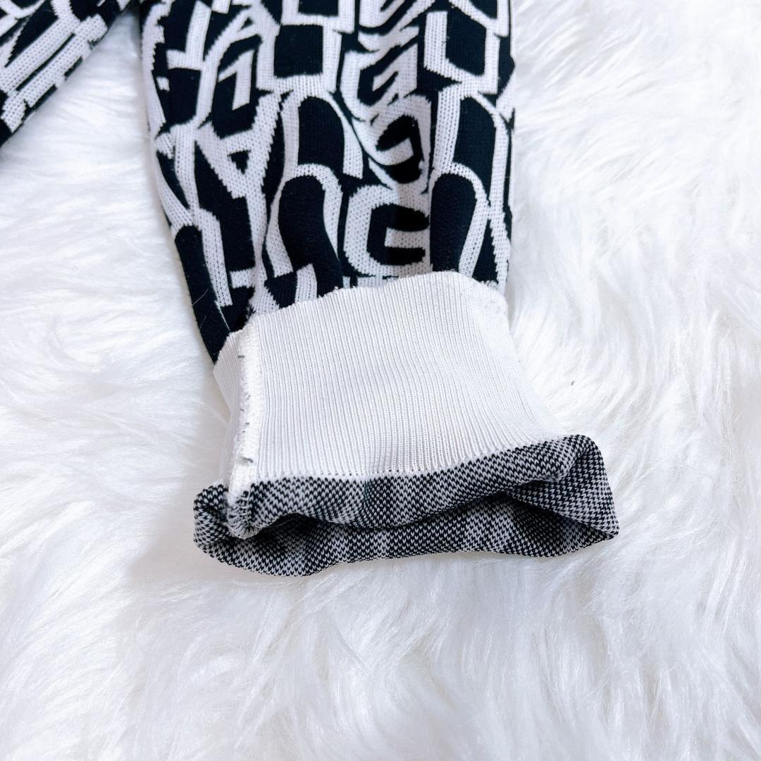 1piu1uguale3 GOLF SNEED JACK ロゴ総柄Vネックニット