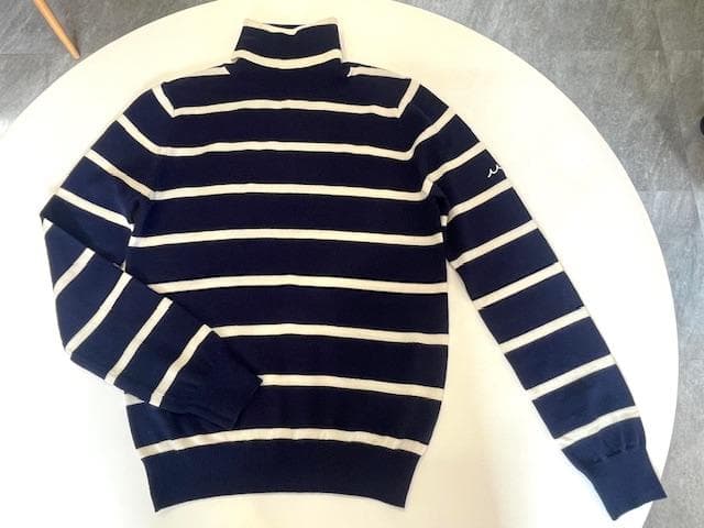 ムータマリン　ボーダー　タートルネック　ニット　セーター　XS
