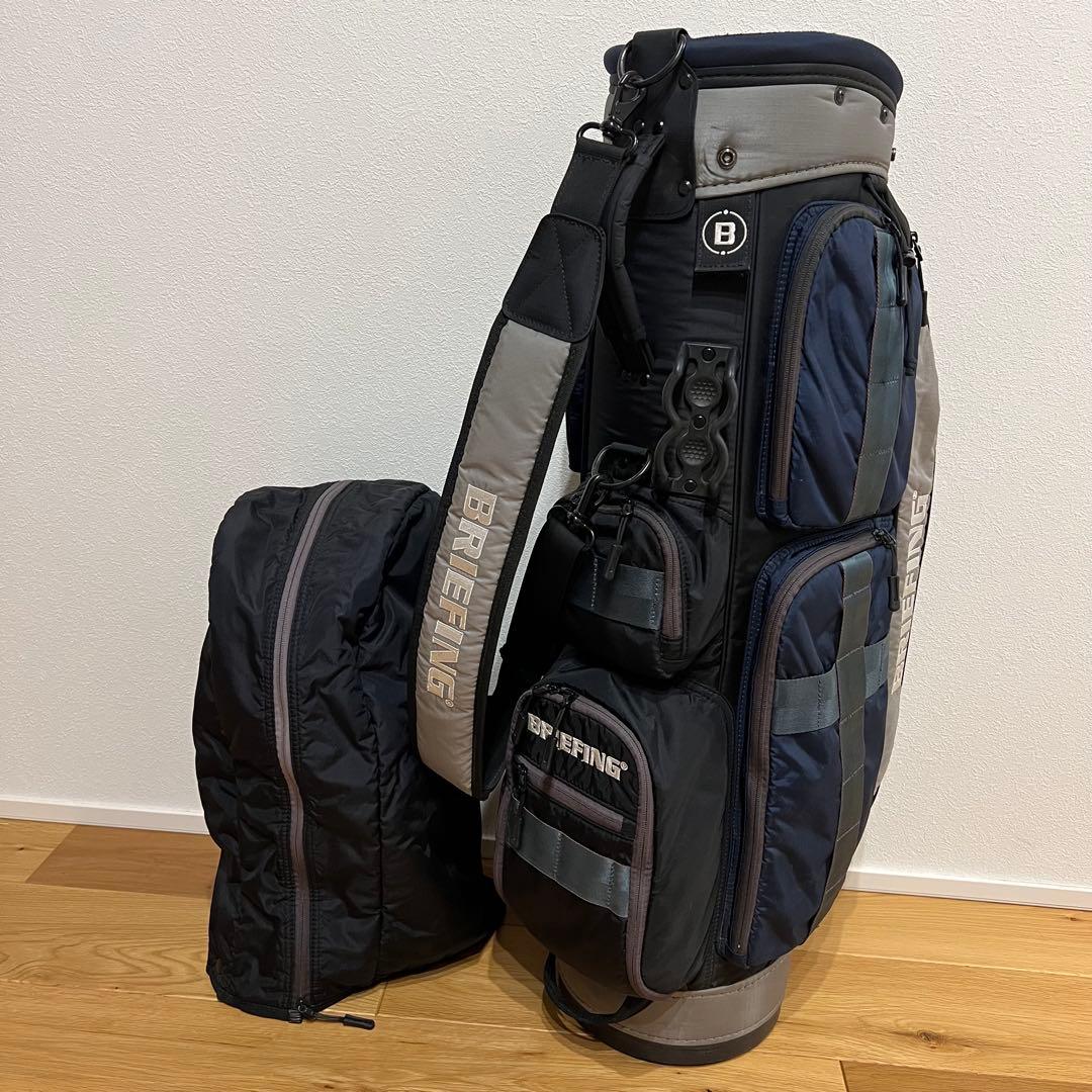 BRIEFING ブリーフィング キャディバッグ ネイビー グレー コンビ
