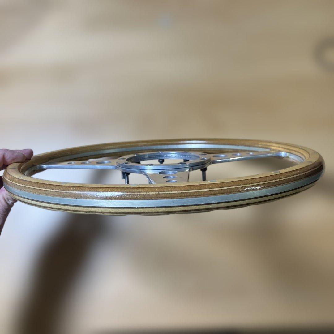 ジ*ン様 美品★MOTO-LITA モトリタ 木製 ウッドステアリング 化粧リン