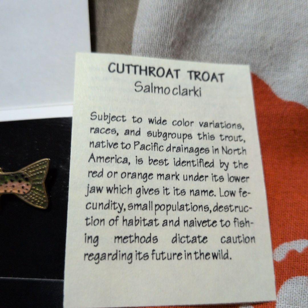 カワマス　魚　ブローチ　バッヂ　WM SPEARデザイン ヴィンテージ