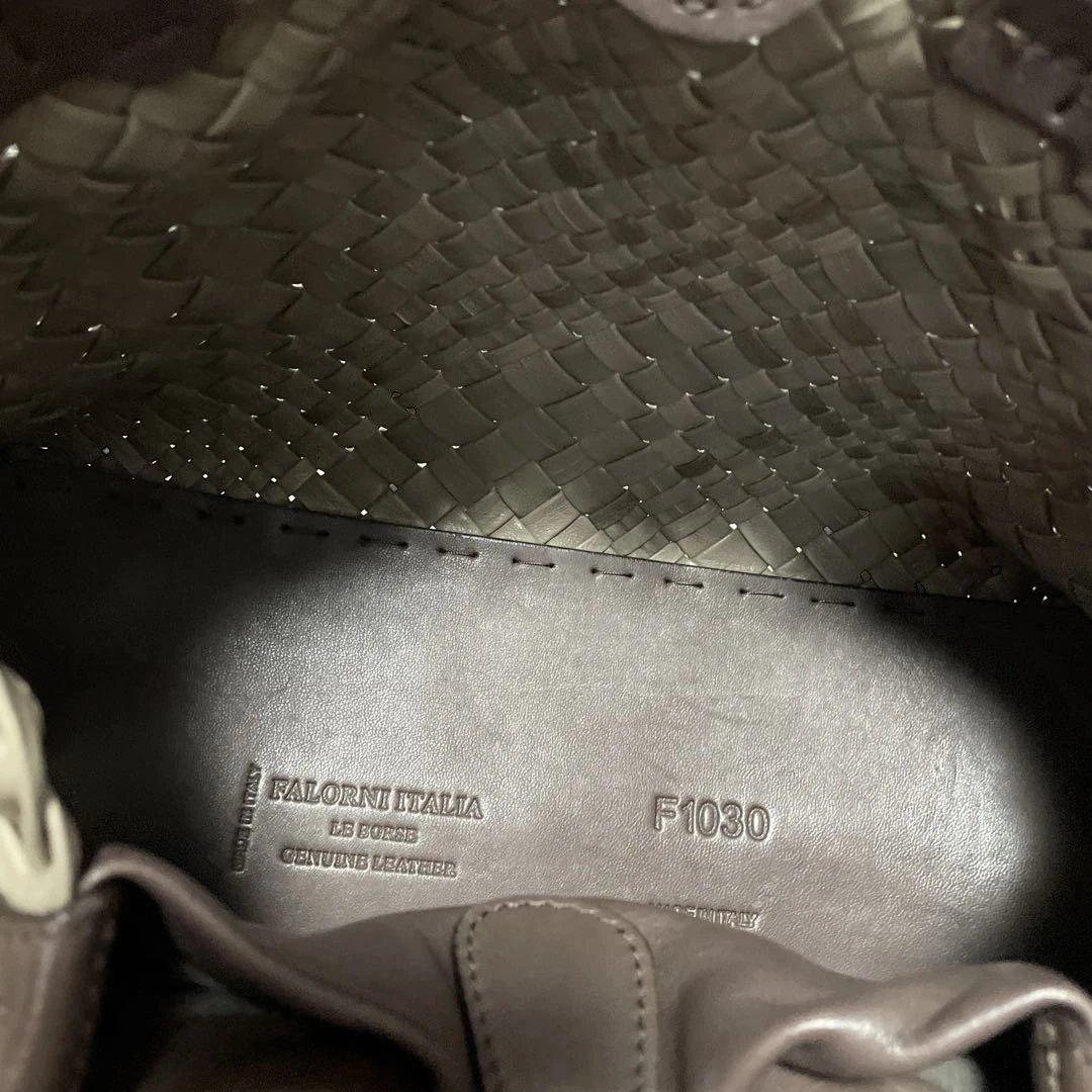 専用　ファルロニ　ハンドバッグ　編み込み　オールレザー　グレージュ　斜め掛け◎