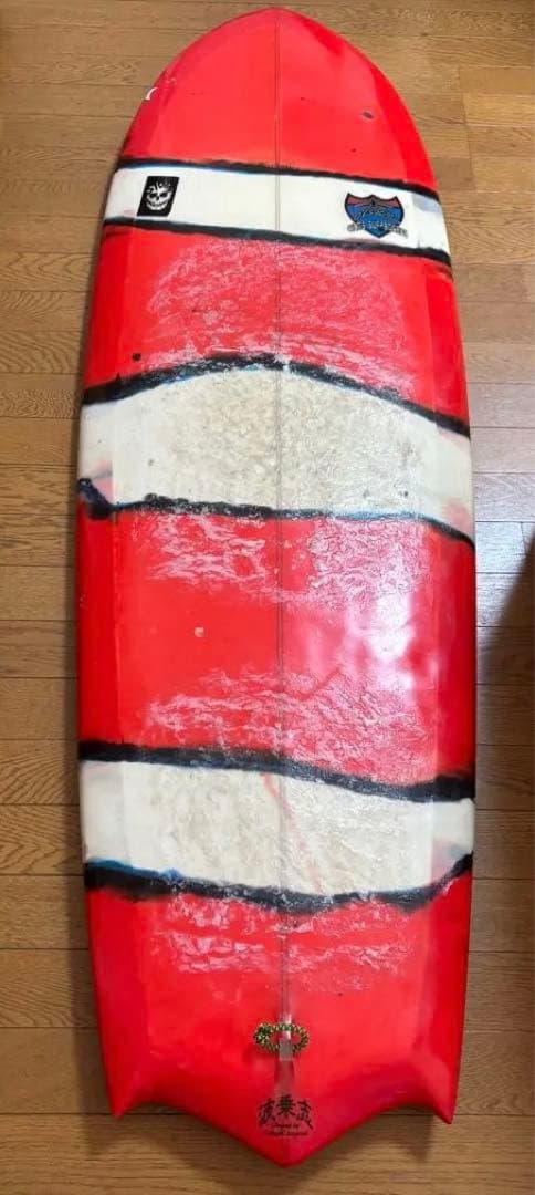 CALMS surfboardsツインフィン5’6 (フィン付き)