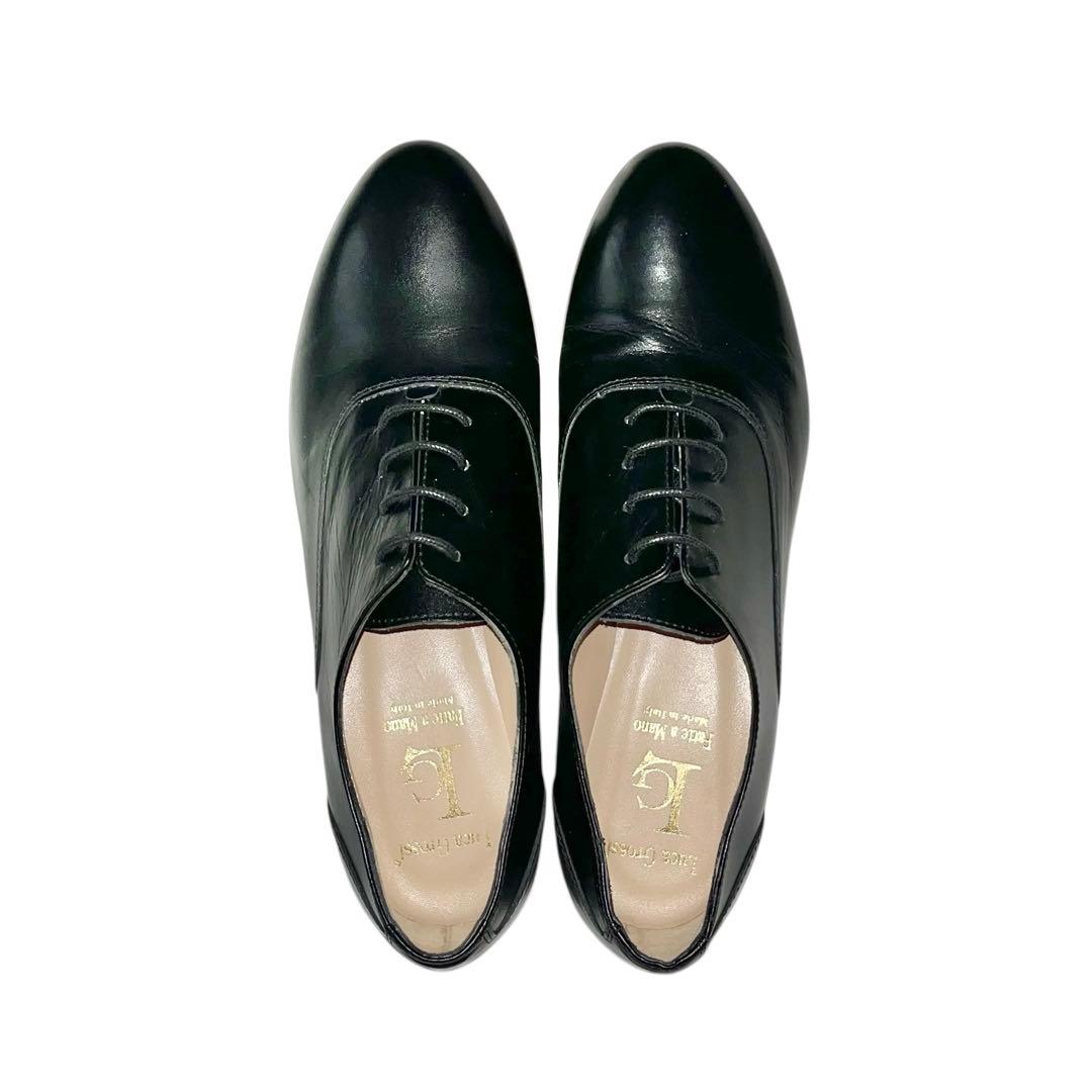 【極美品】◾️ルカグロッシ◾️レザーシューズ◾️レースアップ◾️レザー◾️ブラック
