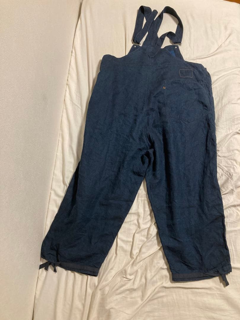 45R リネンの908オーバーオール インディゴ　フォーティーファイブアール