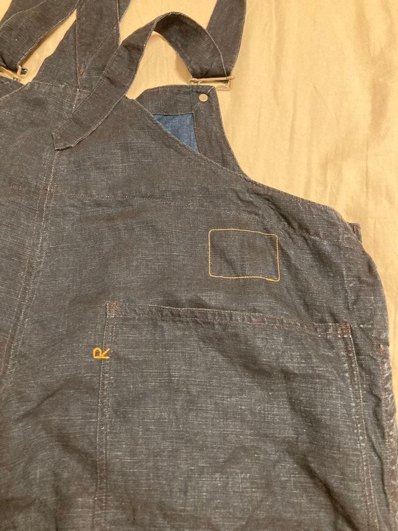 45R リネンの908オーバーオール インディゴ　フォーティーファイブアール