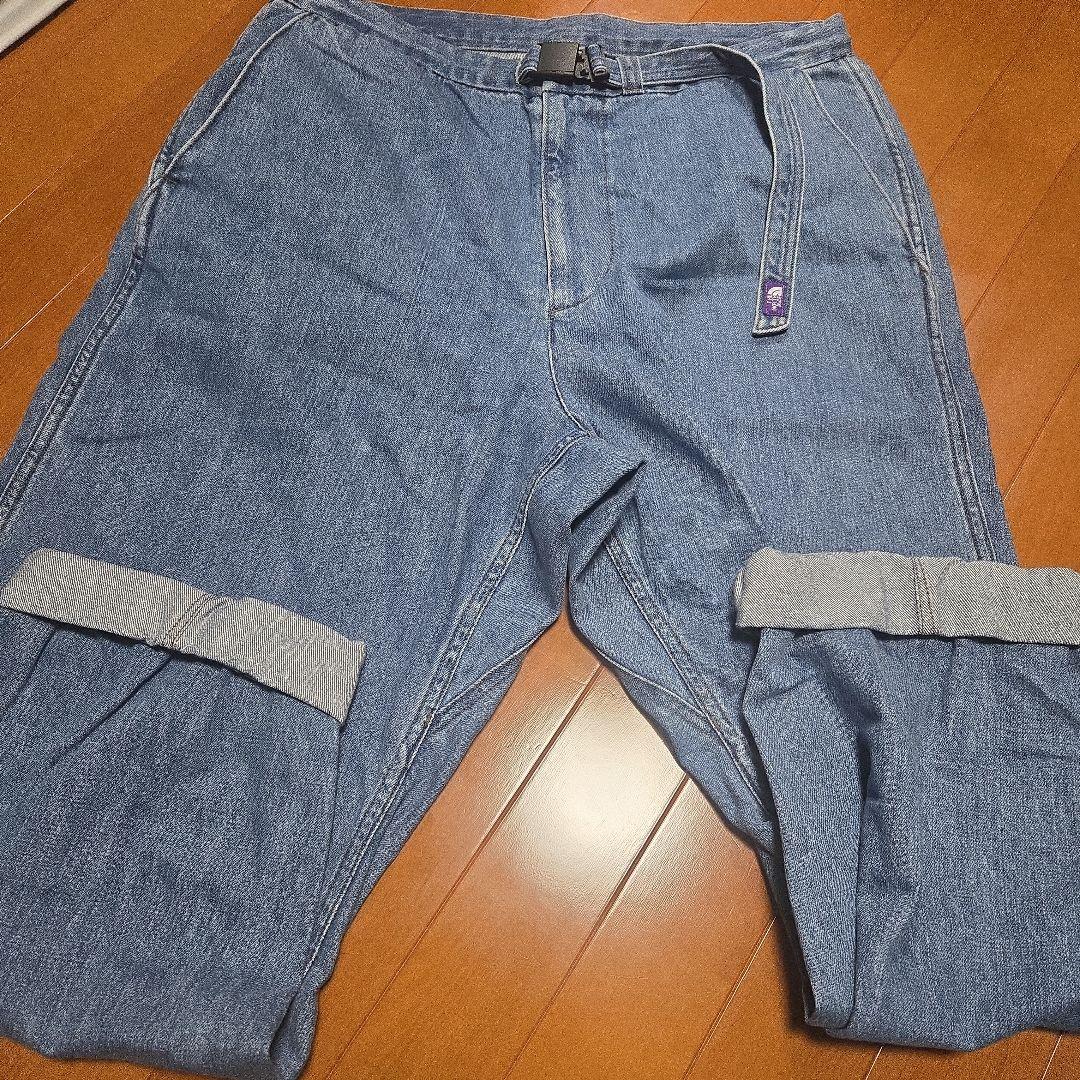 ザノースフェイスパープルレーベル デニムワイドテーパードパンツ 36インチ XL