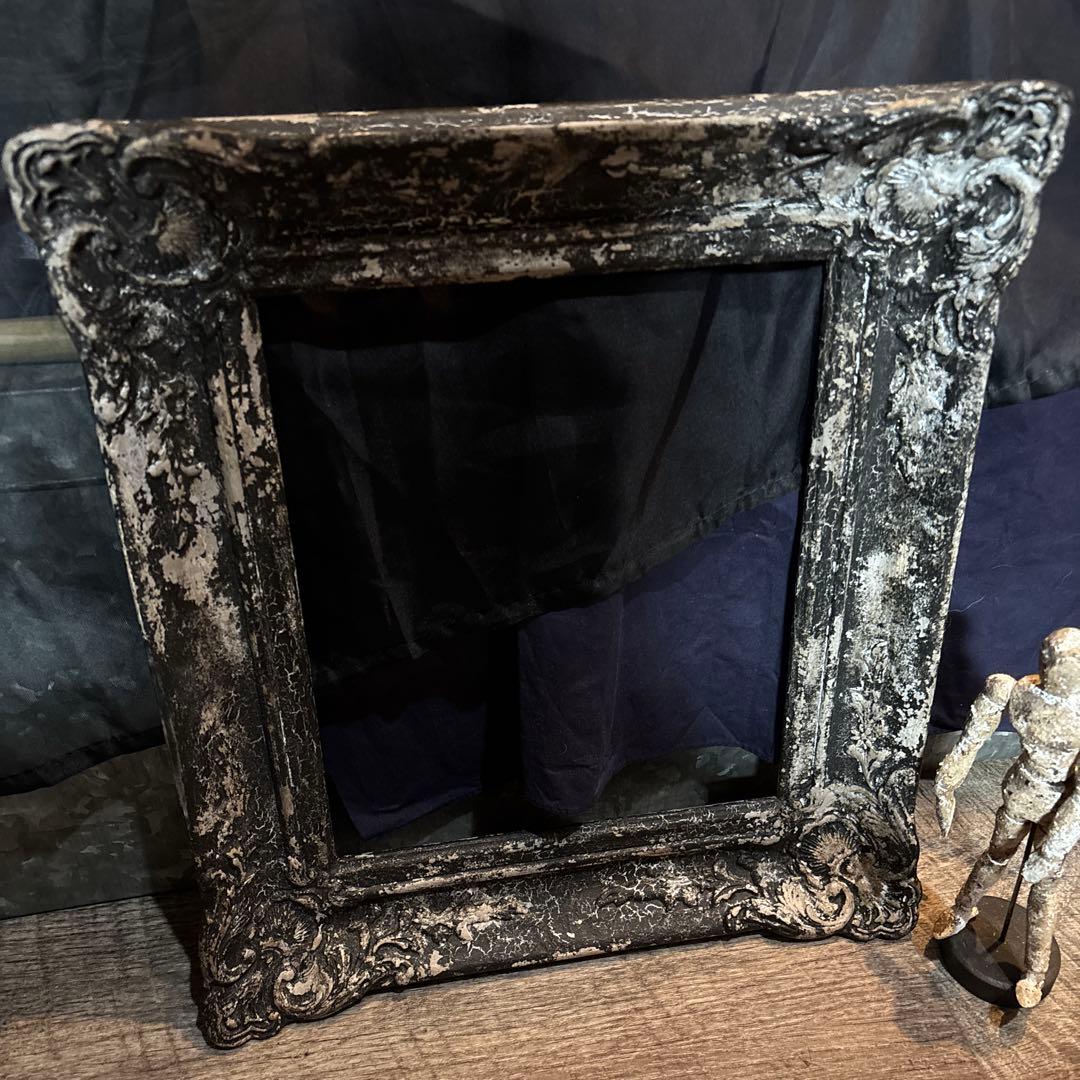 ブラックシャビーシック　アンティーク風装飾木製フレーム