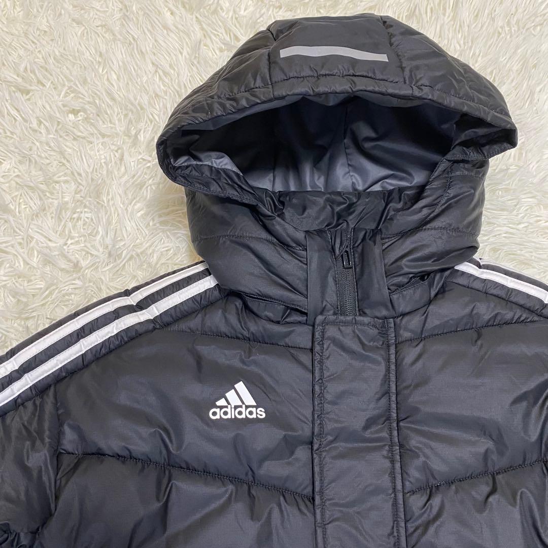 【美品】adidas ダウンコート ベンチコート ブラック ec9209