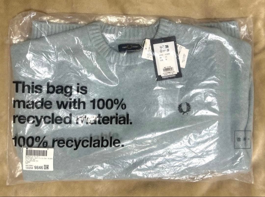 FRED PERRY / BEAMS別注 フラッフィ クルーネックニット