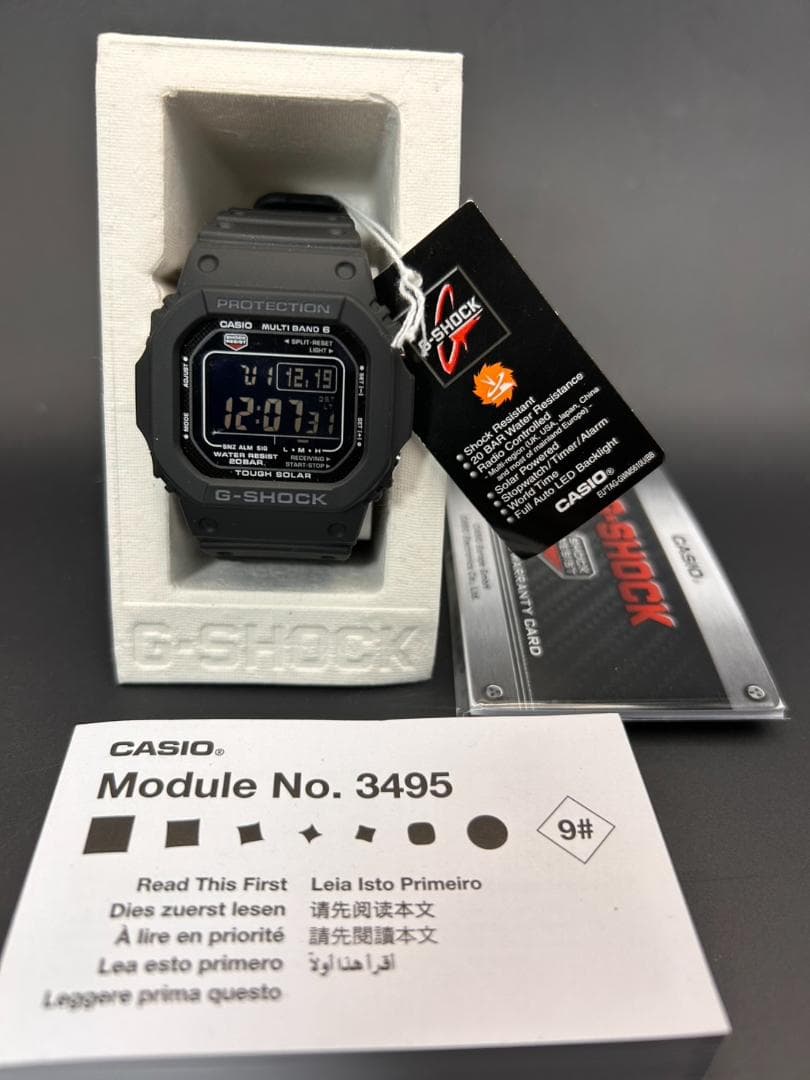 【未使用】G-SHOCK GW-M5610U-1B 電波ソーラー 黒 ※箱訳あり