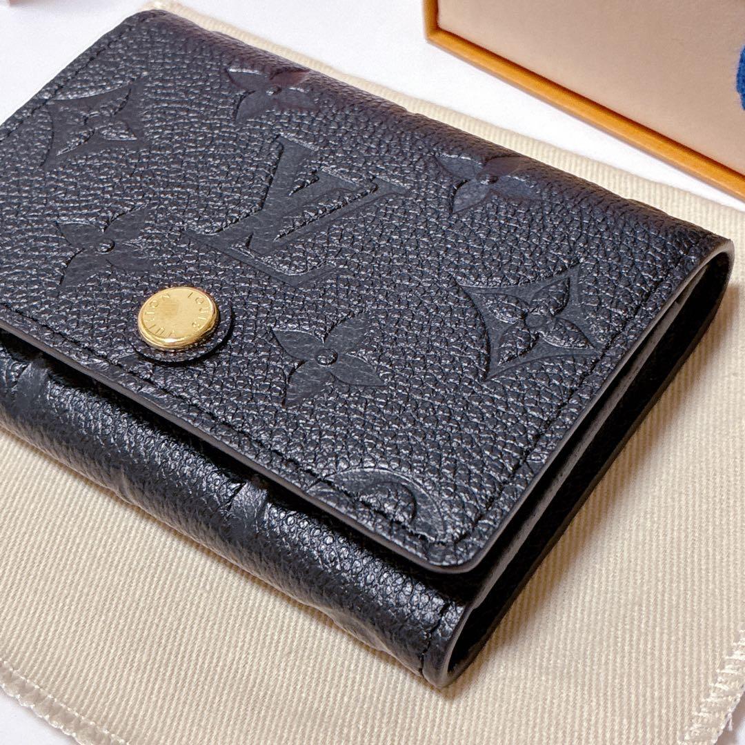 【未使用品】LOUIS VUITTON ブラック 名刺入れ　エンボス　モノグラム