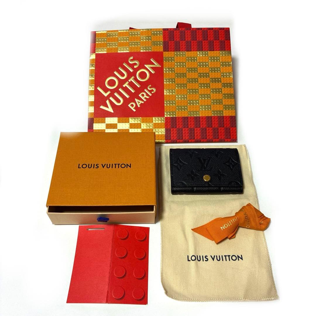 【未使用品】LOUIS VUITTON ブラック 名刺入れ　エンボス　モノグラム