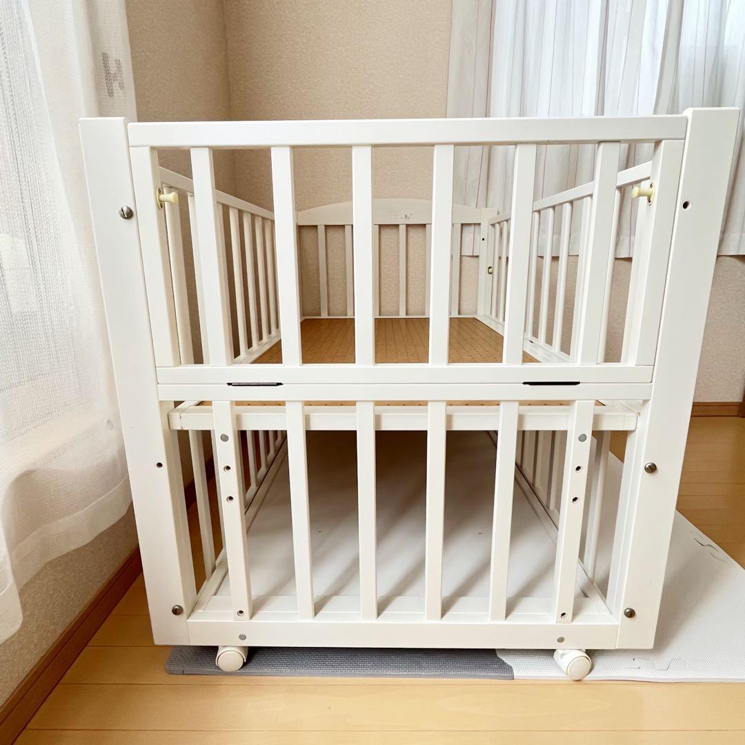 ⭐︎ヤマサキ⭐︎ベビーベッド ツーオープンベッド⭐︎