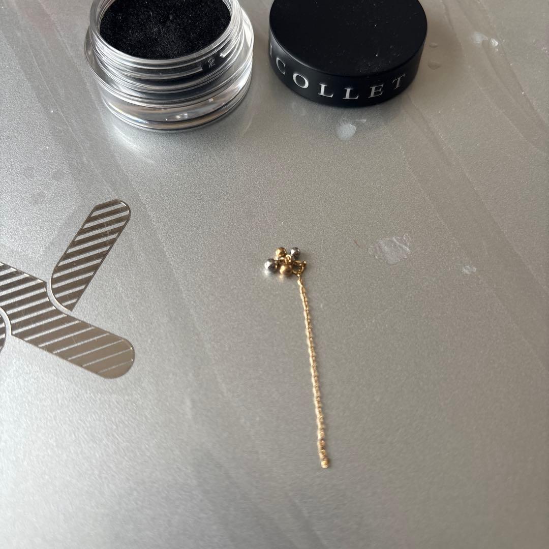 ピコレット　PICOLLET ピコレット　ピアス　チャーム　チェーン　丸玉k18