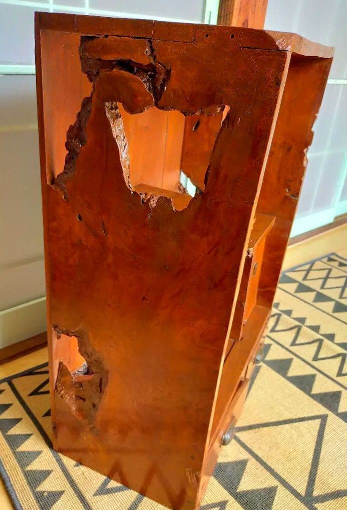 値下げしました! アンティーク家具 荒々しさが、魅力の 木製家具 引き出し付き