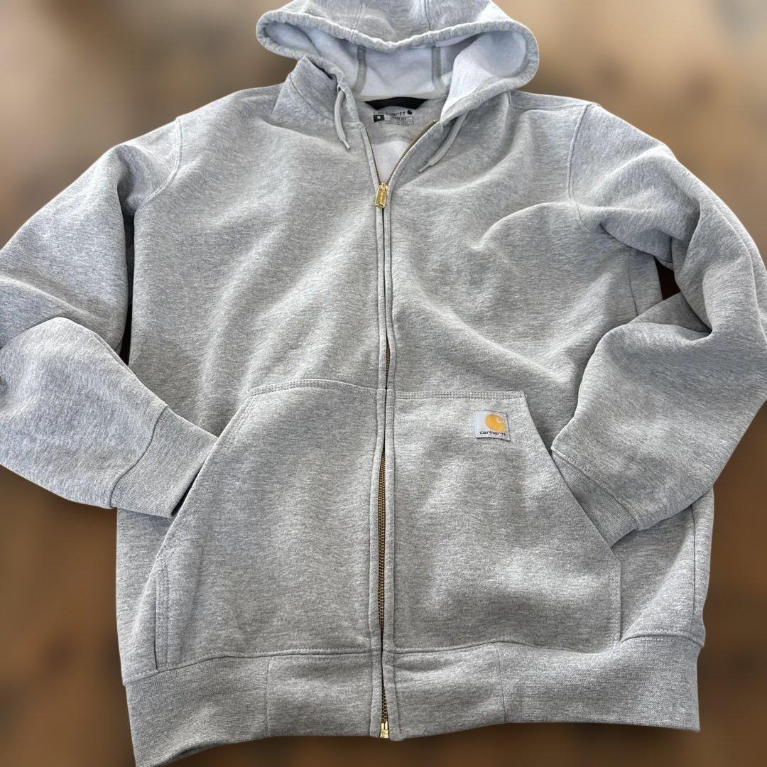 激安Carhartt グレー ジップアップパーカー & マスタード スウェット