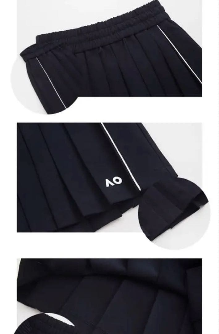 AO テニスネイビー プリーツショートパンツ 新品