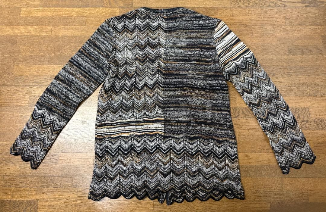 MISSONI ニットカーディガン ジグザグ柄 マルチカラー イタリア製