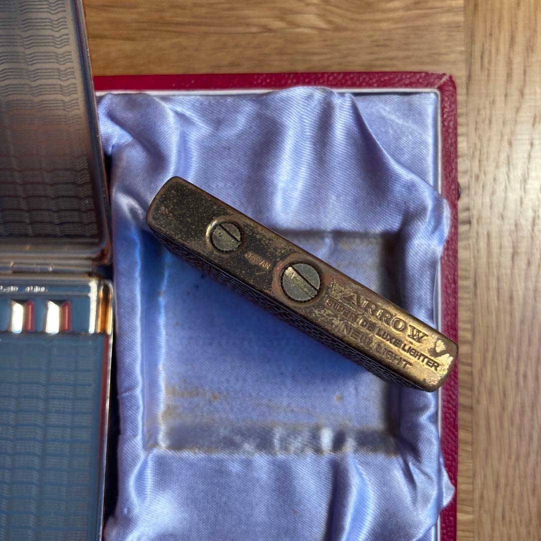 #昭和レトロ　#ARROW NEW LIGHT オイルライター&タバコケース