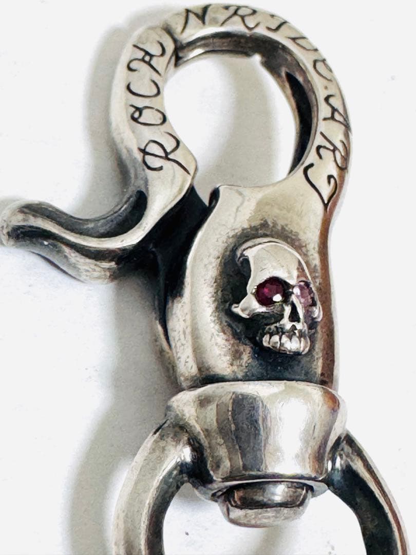18万購入　天然ルビー　シルバー925 スカル　ロックンライド　クリップ