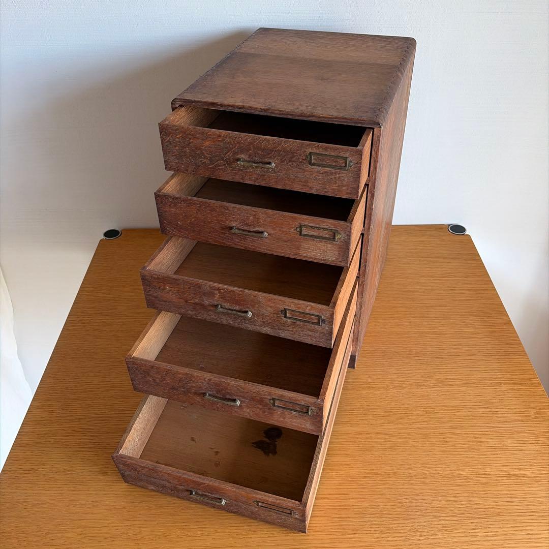 古道具　アンティーク　5段引き出し