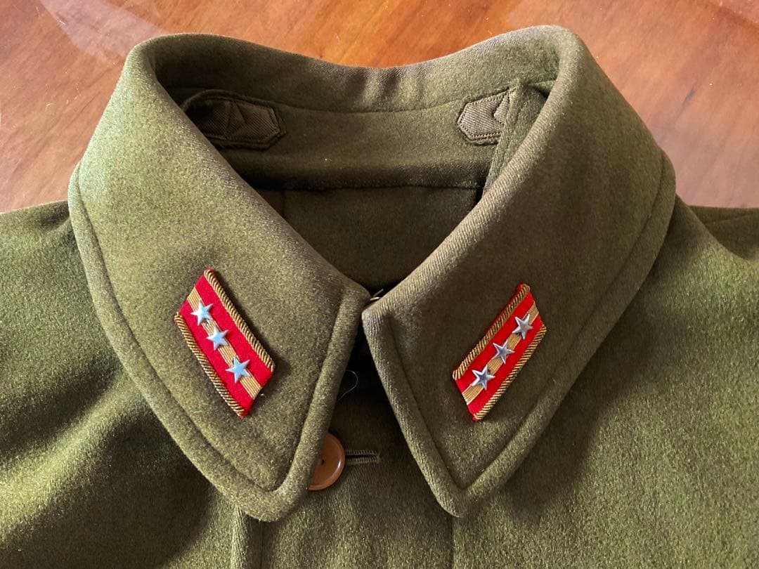 大日本帝国大尉襟章マント/花井軍服店製(静岡)