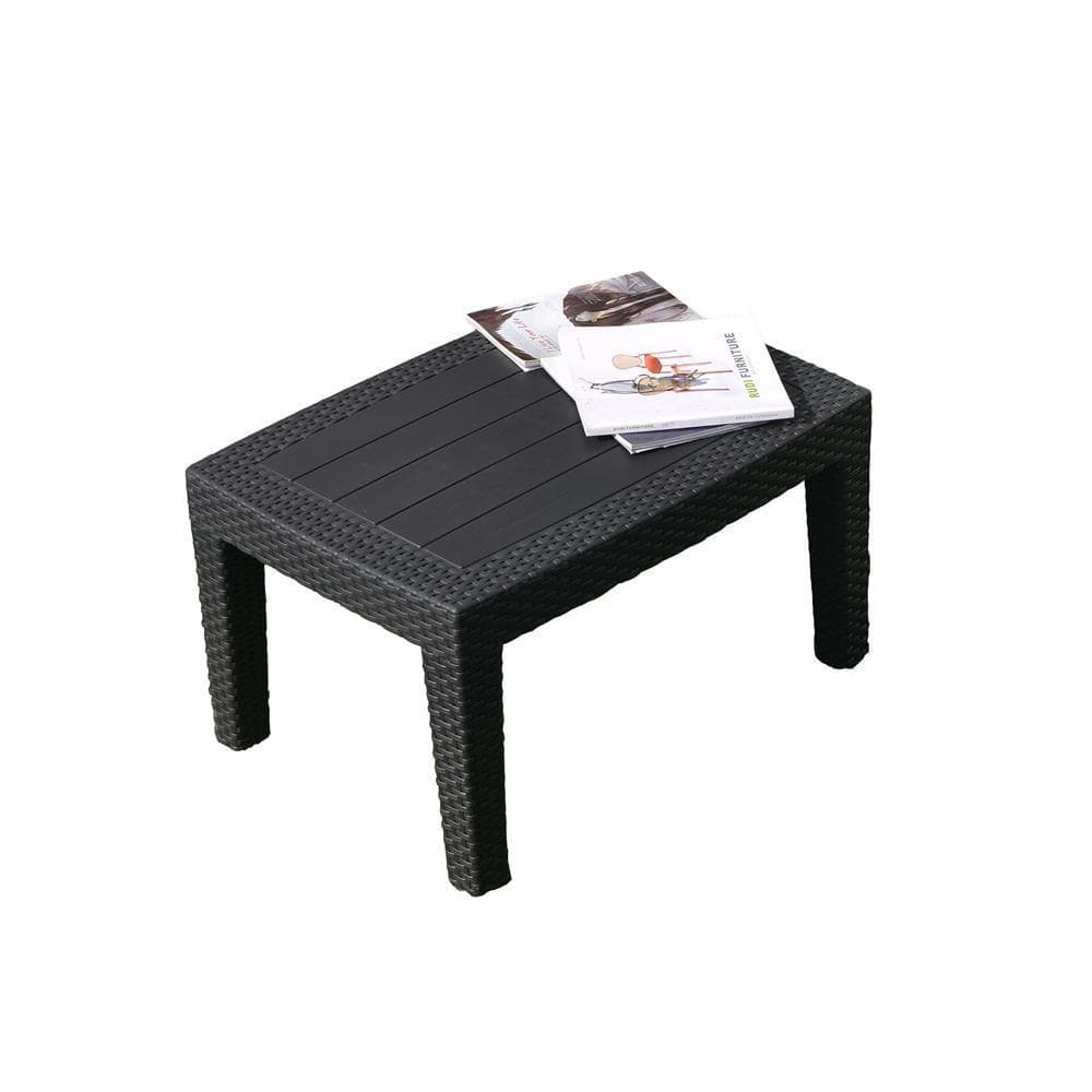 ガーデンファニチャーセットガーデンテーブ【本体ブラック×クッションホワイト】