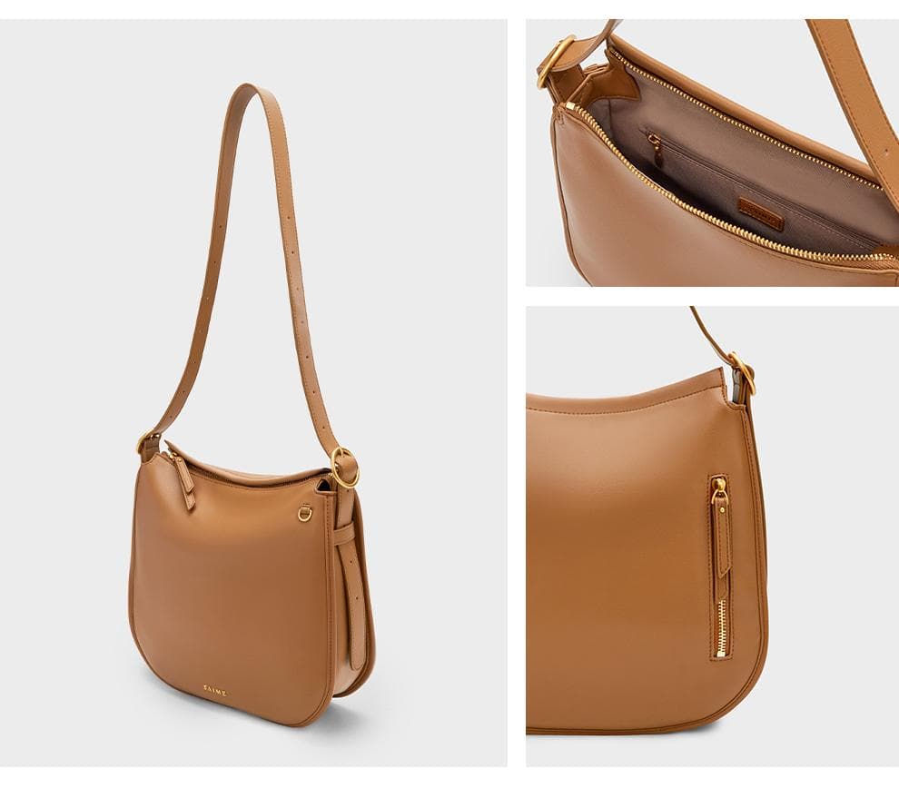 SAIME ブラック ショルダーバッグ